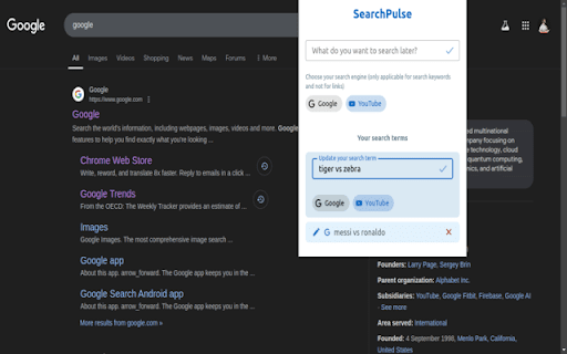 SearchPulse Focus. Save. Search Later. from Chrome web store to be run with OffiDocs Chromium online SearchPulse Focus. Save. Search Later. from Chrome web store to be run with OffiDocs Chromium online