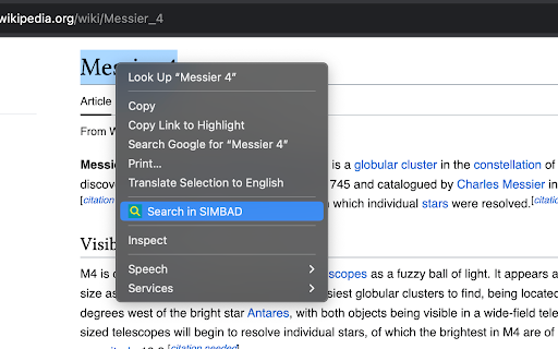Search SIMBAD from Chrome web store to be run with OffiDocs Chromium online Search SIMBAD from Chrome web store to be run with OffiDocs Chromium online
