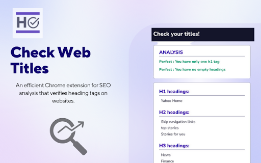 SEO Titles Checker Pro from Chrome web store to be run with OffiDocs Chromium online SEO Titles Checker Pro from Chrome web store to be run with OffiDocs Chromium online