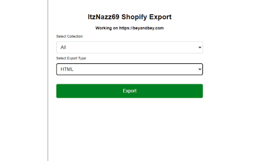 Shopify Product Exporter from Chrome web store to be run with OffiDocs Chromium online Shopify Product Exporter from Chrome web store to be run with OffiDocs Chromium online