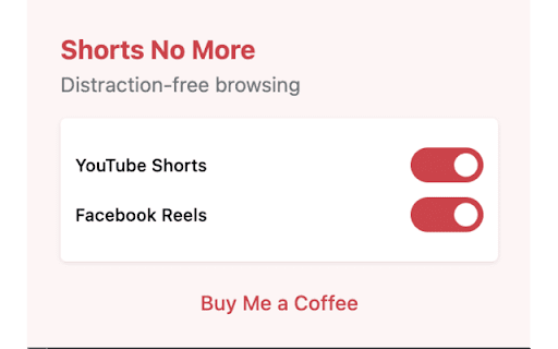 Shorts No More from Chrome web store to be run with OffiDocs Chromium online Shorts No More from Chrome web store to be run with OffiDocs Chromium online