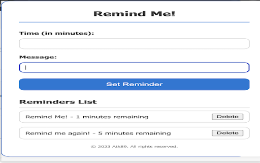 Short term Reminder from Chrome web store to be run with OffiDocs Chromium online Short term Reminder from Chrome web store to be run with OffiDocs Chromium online