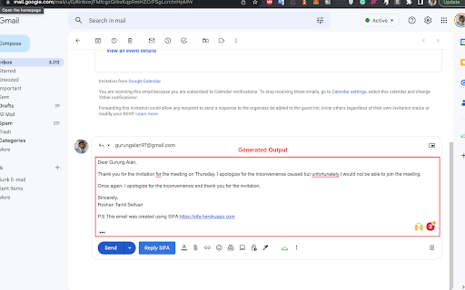 SIFA Reply from Chrome web store to be run with OffiDocs Chromium online SIFA Reply from Chrome web store to be run with OffiDocs Chromium online