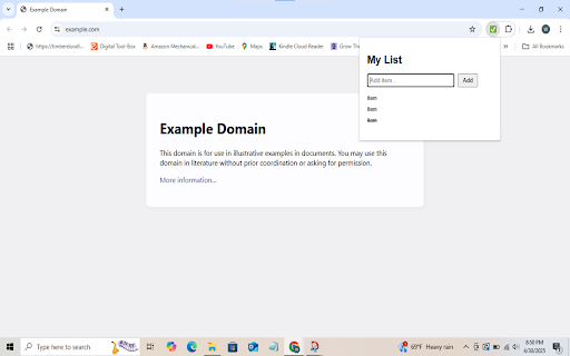 Simple List App from Chrome web store to be run with OffiDocs Chromium online Simple List App from Chrome web store to be run with OffiDocs Chromium online