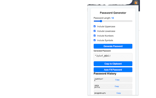 Simple Secure Password Generator from Chrome web store to be run with OffiDocs Chromium online Simple Secure Password Generator from Chrome web store to be run with OffiDocs Chromium online