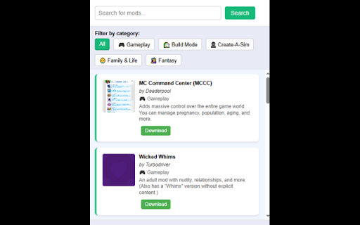 Sims 4 Mods from Chrome web store to be run with OffiDocs Chromium online Sims 4 Mods from Chrome web store to be run with OffiDocs Chromium online