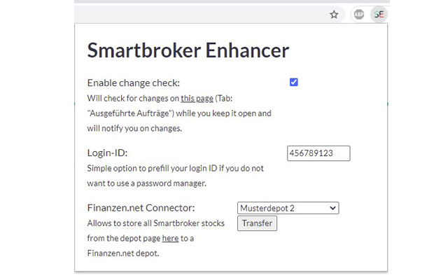 Smartbroker Enhancer from Chrome web store to be run with OffiDocs Chromium online Smartbroker Enhancer from Chrome web store to be run with OffiDocs Chromium online