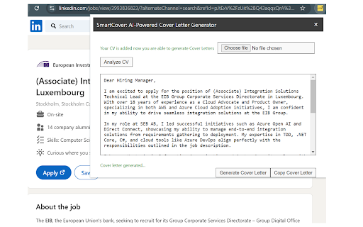 SmartCover: AI Powered Cover Letter Generator from Chrome web store to be run with OffiDocs Chromium online SmartCover: AI Powered Cover Letter Generator from Chrome web store to be run with OffiDocs Chromium online