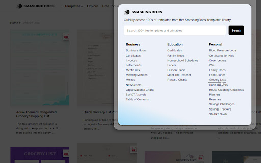 SmashingDocs Free Google Docs Templates and Printables from Chrome web store to be run with OffiDocs Chromium online SmashingDocs Free Google Docs Templates and Printables from Chrome web store to be run with OffiDocs Chromium online