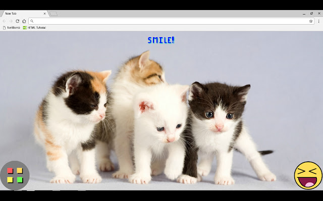 Smile New Tab from Chrome web store to be run with OffiDocs Chromium online Smile New Tab from Chrome web store to be run with OffiDocs Chromium online
