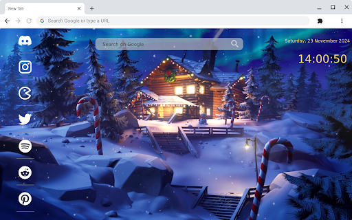 Snowy Forest Christmas Night House View: Live Wallpaper for Chrome from Chrome web store to be run with OffiDocs Chromium online Snowy Forest Christmas Night House View: Live Wallpaper for Chrome from Chrome web store to be run with OffiDocs Chromium online