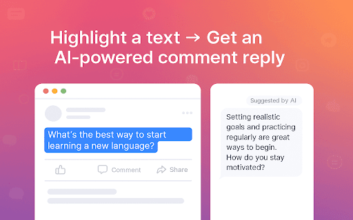 Social Media AI Comment Writer from Chrome web store to be run with OffiDocs Chromium online Social Media AI Comment Writer from Chrome web store to be run with OffiDocs Chromium online