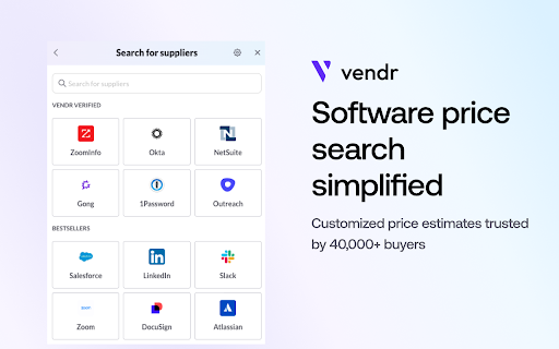 Software Prices by Vendr from Chrome web store to be run with OffiDocs Chromium online Software Prices by Vendr from Chrome web store to be run with OffiDocs Chromium online