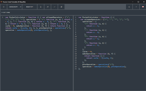 Source Code Formatter Beautifier from Chrome web store to be run with OffiDocs Chromium online Source Code Formatter Beautifier from Chrome web store to be run with OffiDocs Chromium online