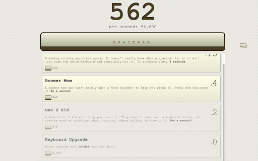 Spacebar Clicker from Chrome web store to be run with OffiDocs Chromium online Spacebar Clicker from Chrome web store to be run with OffiDocs Chromium online
