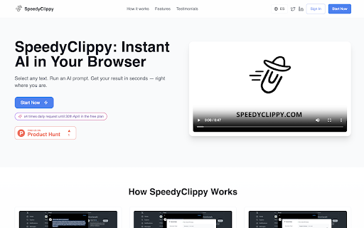 SpeedyClippy from Chrome web store to be run with OffiDocs Chromium online SpeedyClippy from Chrome web store to be run with OffiDocs Chromium online
