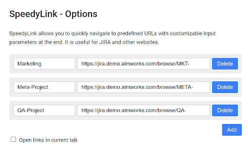 SpeedyLink from Chrome web store to be run with OffiDocs Chromium online SpeedyLink from Chrome web store to be run with OffiDocs Chromium online