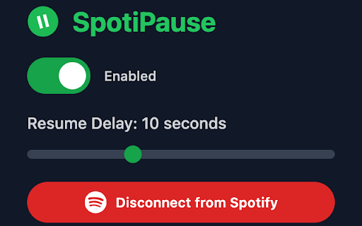 SpotiPause from Chrome web store to be run with OffiDocs Chromium online SpotiPause from Chrome web store to be run with OffiDocs Chromium online