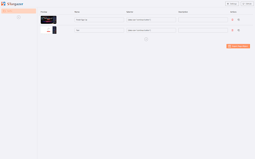 STargazer from Chrome web store to be run with OffiDocs Chromium online STargazer from Chrome web store to be run with OffiDocs Chromium online