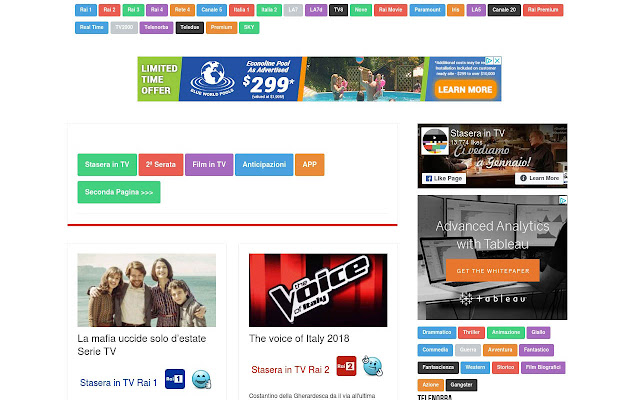 Stasera in TV from Chrome web store to be run with OffiDocs Chromium online Stasera in TV from Chrome web store to be run with OffiDocs Chromium online