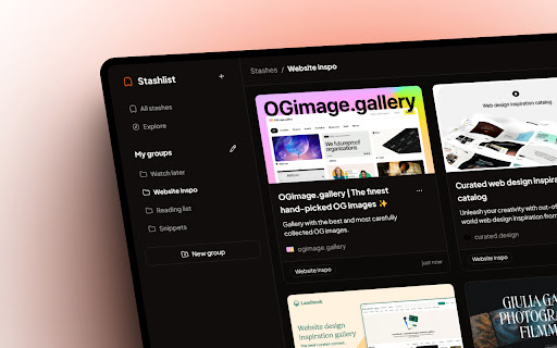 Stashlist from Chrome web store to be run with OffiDocs Chromium online Stashlist from Chrome web store to be run with OffiDocs Chromium online