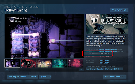 Steam Boxleiter Method Revenue Visualizer from Chrome web store to be run with OffiDocs Chromium online Steam Boxleiter Method Revenue Visualizer from Chrome web store to be run with OffiDocs Chromium online