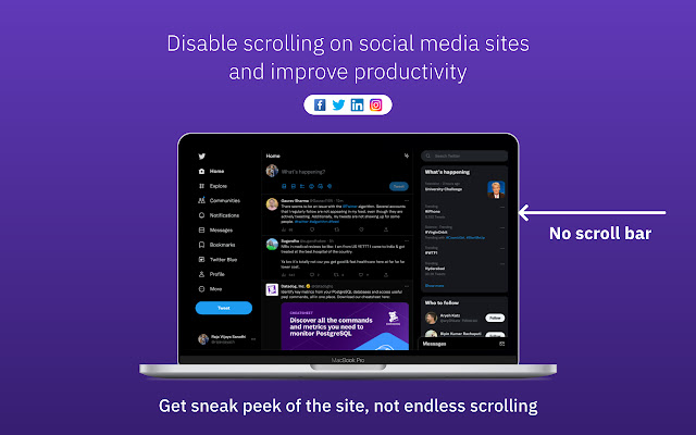 Stop Social Media Scrolling from Chrome web store to be run with OffiDocs Chromium online Stop Social Media Scrolling from Chrome web store to be run with OffiDocs Chromium online