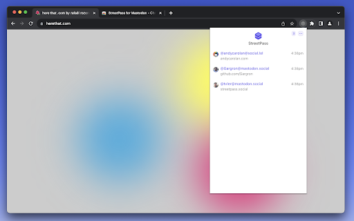 StreetPass for Mastodon from Chrome web store to be run with OffiDocs Chromium online StreetPass for Mastodon from Chrome web store to be run with OffiDocs Chromium online