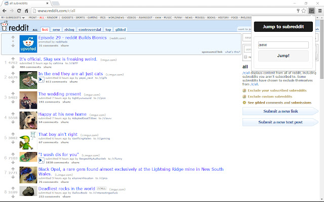 Subreddit Jumper from Chrome web store to be run with OffiDocs Chromium online Subreddit Jumper from Chrome web store to be run with OffiDocs Chromium online