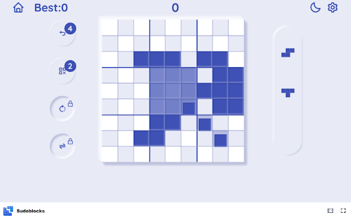 Sudoblocks Fill 3x3 squares or lines to clear the board! from Chrome web store to be run with OffiDocs Chromium online Sudoblocks Fill 3x3 squares or lines to clear the board! from Chrome web store to be run with OffiDocs Chromium online