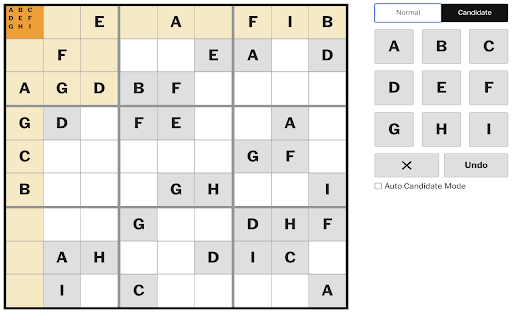 Sudoku Letters from Chrome web store to be run with OffiDocs Chromium online Sudoku Letters from Chrome web store to be run with OffiDocs Chromium online