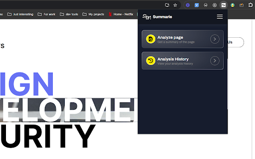 Summarie: Web page analyzer from Chrome web store to be run with OffiDocs Chromium online Summarie: Web page analyzer from Chrome web store to be run with OffiDocs Chromium online