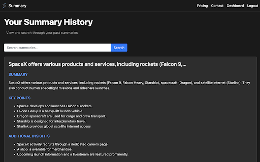 Summary from Chrome web store to be run with OffiDocs Chromium online Summary from Chrome web store to be run with OffiDocs Chromium online