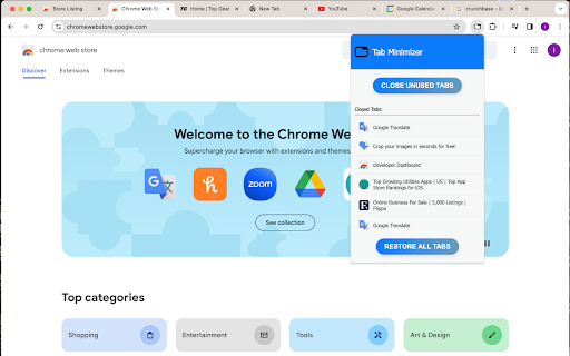 Suspend Unused Tabs from Chrome web store to be run with OffiDocs Chromium online Suspend Unused Tabs from Chrome web store to be run with OffiDocs Chromium online