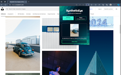 SyntheticEye AI Detector from Chrome web store to be run with OffiDocs Chromium online SyntheticEye AI Detector from Chrome web store to be run with OffiDocs Chromium online