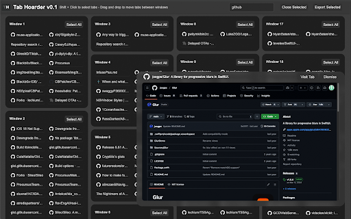Tab Hoarder from Chrome web store to be run with OffiDocs Chromium online Tab Hoarder from Chrome web store to be run with OffiDocs Chromium online