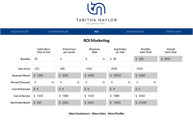TabithaNaylor.com ROI Calculator from Chrome web store to be run with OffiDocs Chromium online TabithaNaylor.com ROI Calculator from Chrome web store to be run with OffiDocs Chromium online