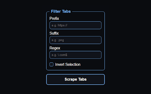 Tab Scraper from Chrome web store to be run with OffiDocs Chromium online Tab Scraper from Chrome web store to be run with OffiDocs Chromium online