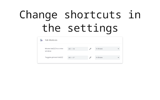 Tab Shortcuts from Chrome web store to be run with OffiDocs Chromium online Tab Shortcuts from Chrome web store to be run with OffiDocs Chromium online