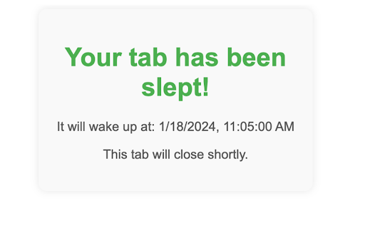 tabsleeper from Chrome web store to be run with OffiDocs Chromium online tabsleeper from Chrome web store to be run with OffiDocs Chromium online