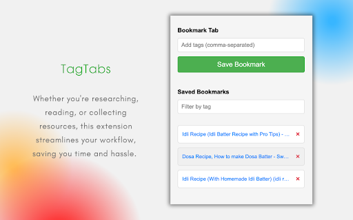 TagTabs from Chrome web store to be run with OffiDocs Chromium online TagTabs from Chrome web store to be run with OffiDocs Chromium online