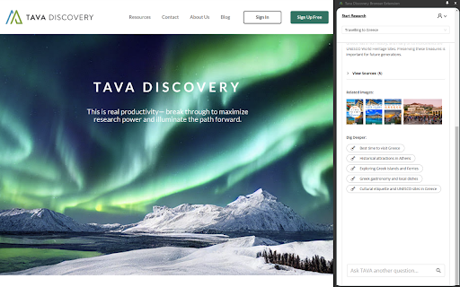 Tava Discovery Browser Extension from Chrome web store to be run with OffiDocs Chromium online Tava Discovery Browser Extension from Chrome web store to be run with OffiDocs Chromium online