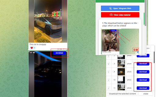 Telegram video and picture downloader from Chrome web store to be run with OffiDocs Chromium online Telegram video and picture downloader from Chrome web store to be run with OffiDocs Chromium online