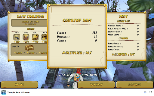 Temple Run 2: Frozen Shadows Escape the icy dangers and claim the idol! from Chrome web store to be run with OffiDocs Chromium online Temple Run 2: Frozen Shadows Escape the icy dangers and claim the idol! from Chrome web store to be run with OffiDocs Chromium online