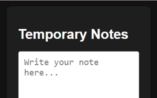 Temporary Notes from Chrome web store to be run with OffiDocs Chromium online Temporary Notes from Chrome web store to be run with OffiDocs Chromium online