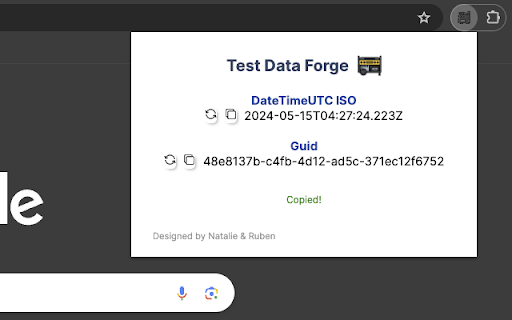 Test Data Forge from Chrome web store to be run with OffiDocs Chromium online Test Data Forge from Chrome web store to be run with OffiDocs Chromium online