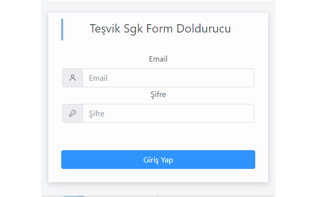 Teşvik Sgk Form Doldurucu from Chrome web store to be run with OffiDocs Chromium online Teşvik Sgk Form Doldurucu from Chrome web store to be run with OffiDocs Chromium online