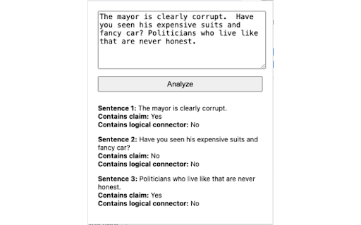 Text Logic Analyzer from Chrome web store to be run with OffiDocs Chromium online Text Logic Analyzer from Chrome web store to be run with OffiDocs Chromium online