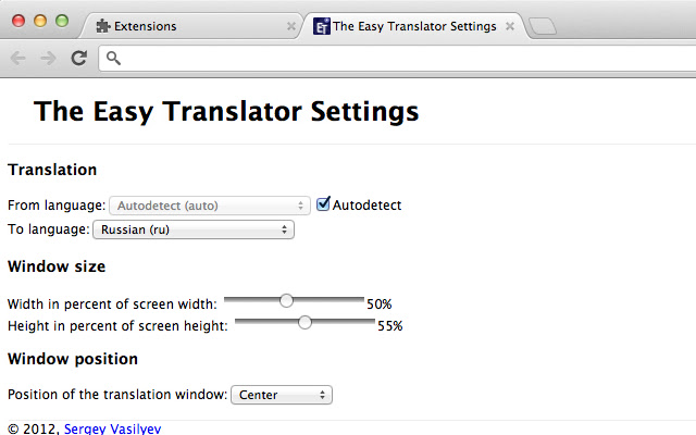 The Easy Translator from Chrome web store to be run with OffiDocs Chromium online The Easy Translator from Chrome web store to be run with OffiDocs Chromium online
