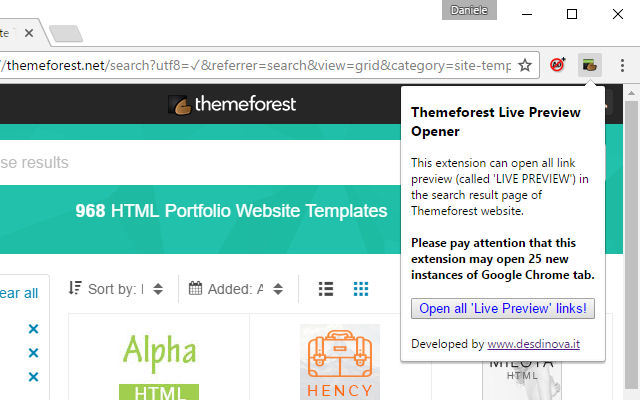 ThemeForest Live Preview Opener from Chrome web store to be run with OffiDocs Chromium online ThemeForest Live Preview Opener from Chrome web store to be run with OffiDocs Chromium online